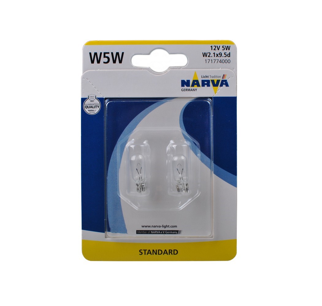 NARVA W5W W2,1X9,5d 5W 12V