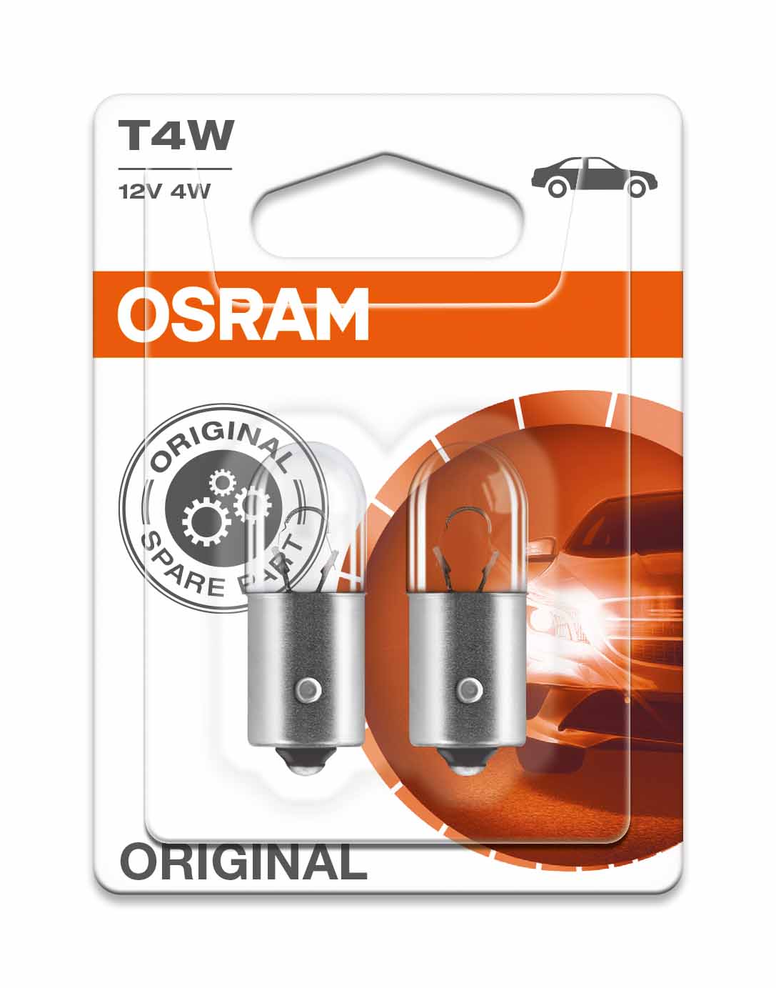 Osram T4W BA9s 12V 4W - Original - Set