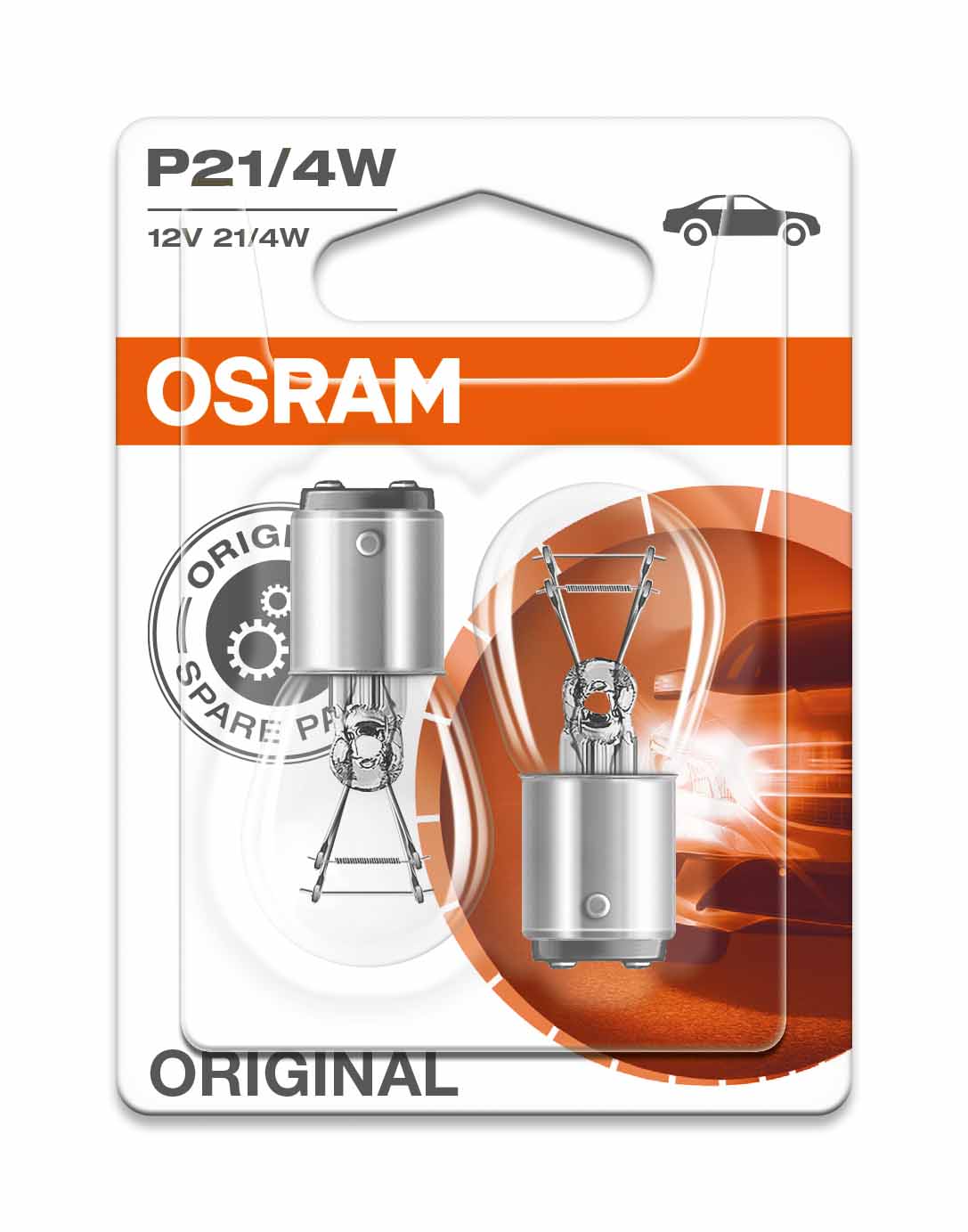 Osram BAZ15D P21/4W 12V - Original - Helder - Set
