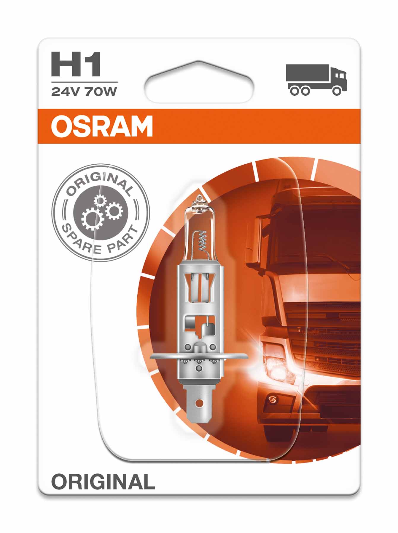 	Osram H1 24V 70W - Orginal - Helder - Enkel (Blisterverpakking)