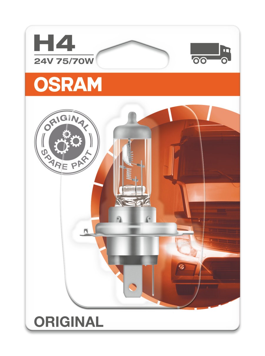 Osram H4 24V 75/70W - Orginal - Helder - Enkel (Blisterverpakking)