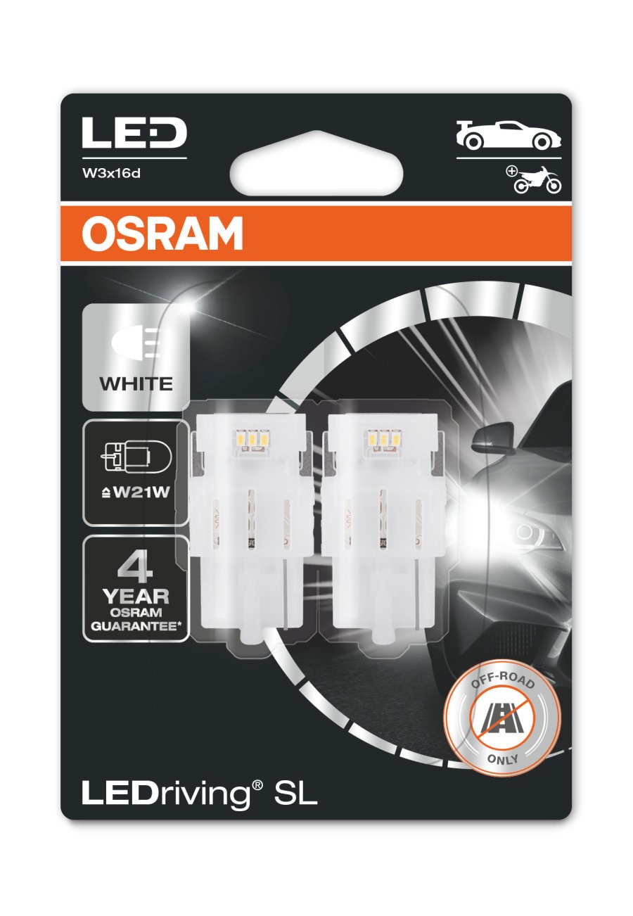 Osram LED W21W 12V - Wit - Set