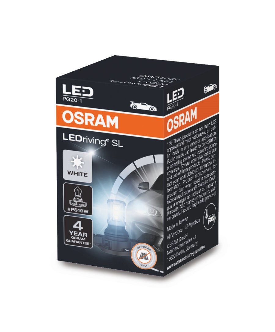  Osram LED - PS19W 1,6W 12V - Wit - 6000K - Enkel