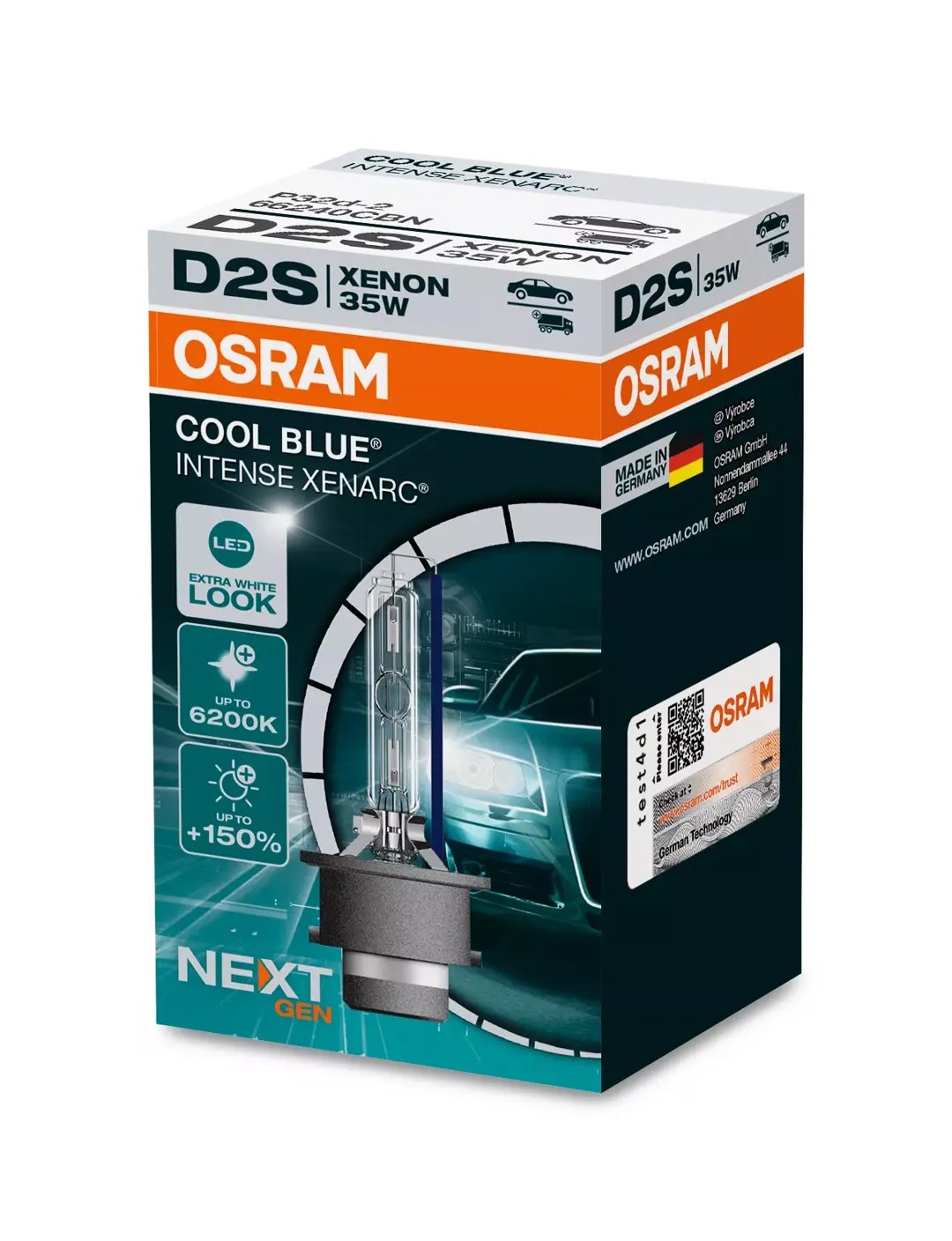 Osram Xenarc COOL BLUE Intense NextGen D2S P32d-2 35W
