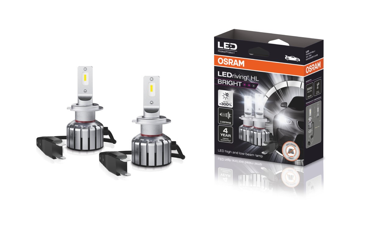 Osram LED H7 / H18 12V 19W - LEDriving® HL BRIGHT - Wit - Enkel