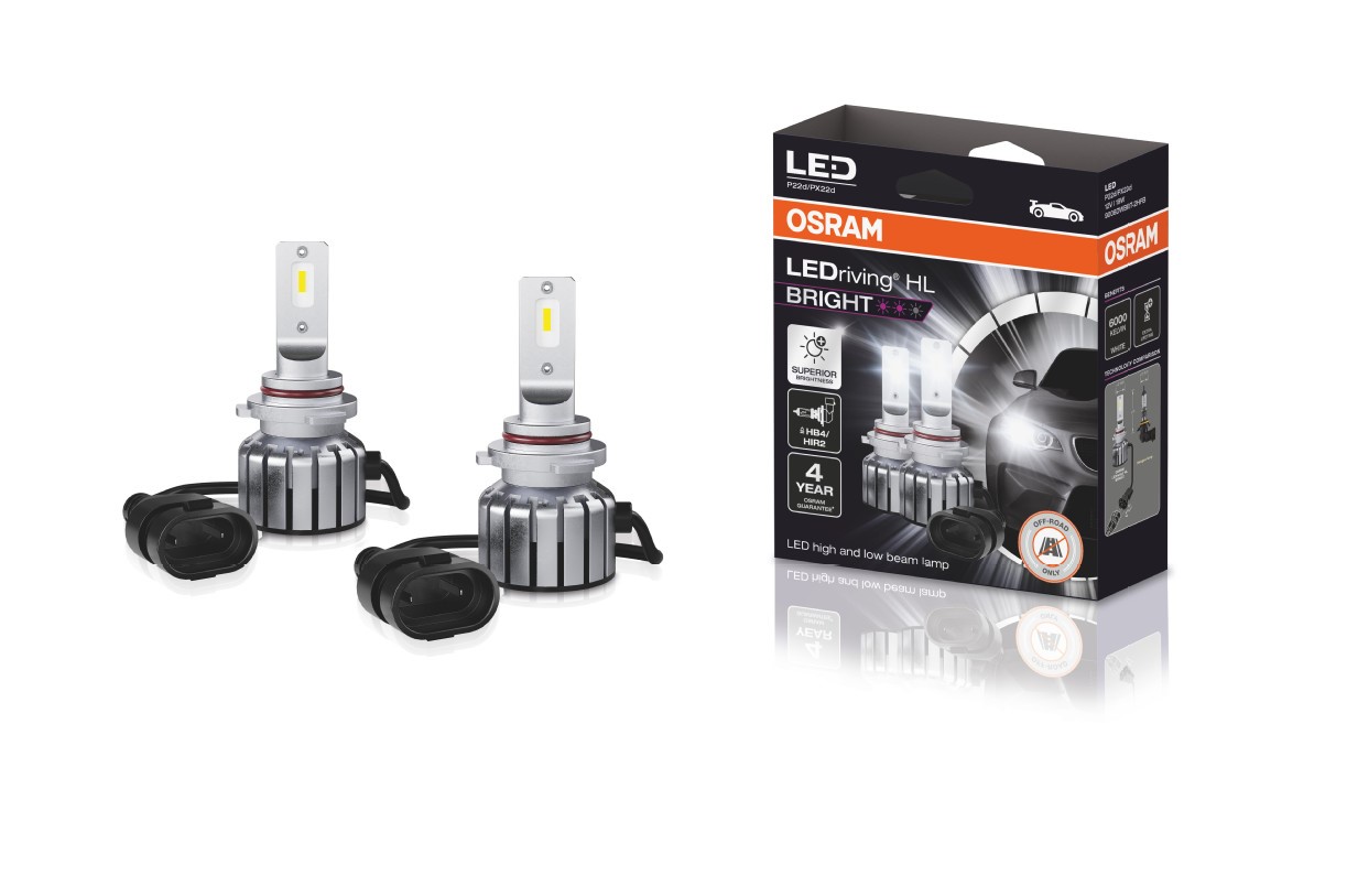 Osram LED HB4 / HIR2 12V 19W - LEDriving® HL BRIGHT - Wit - Set 