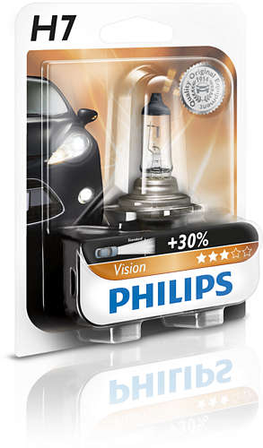 Philips Vision +30% H7 12V 55W - Enkel