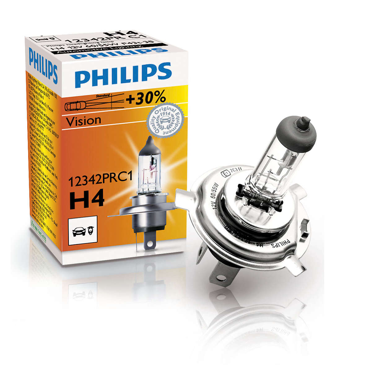 Philips Vision +30% H4 12V 60/55W C1