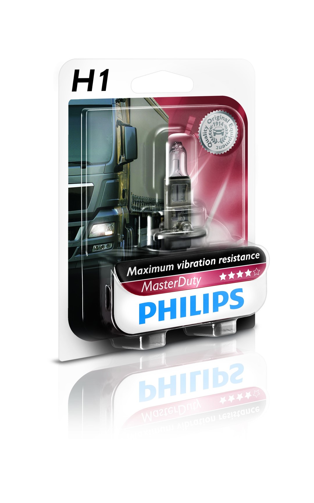 Philips H1 24V 70W - MasterDuty +130% - Wit - Enkel (Blisterverpakking)