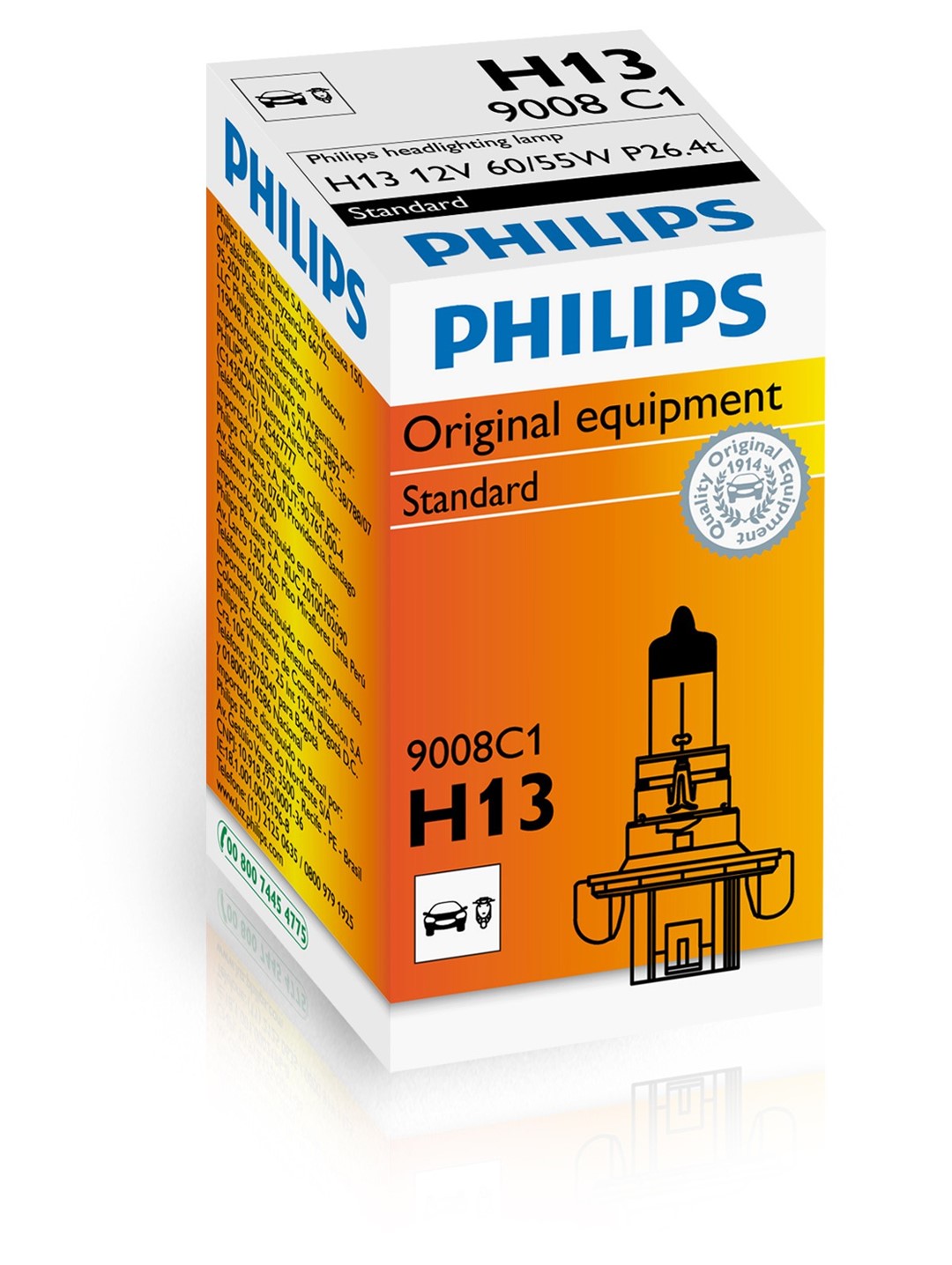 Philips H13 12V 60/55W - Standaard - Helder - Enkel