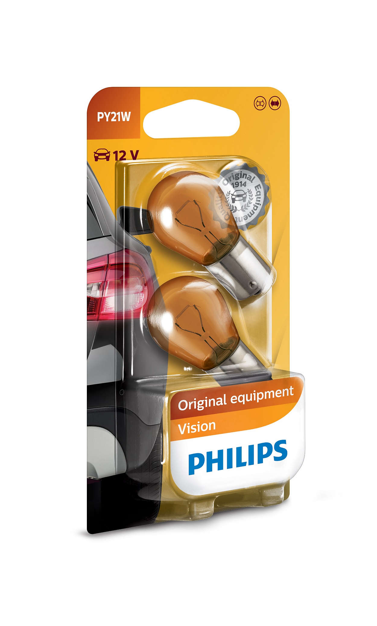 Philips PY21W / BAU15s 12V - Original - Oranje - Set