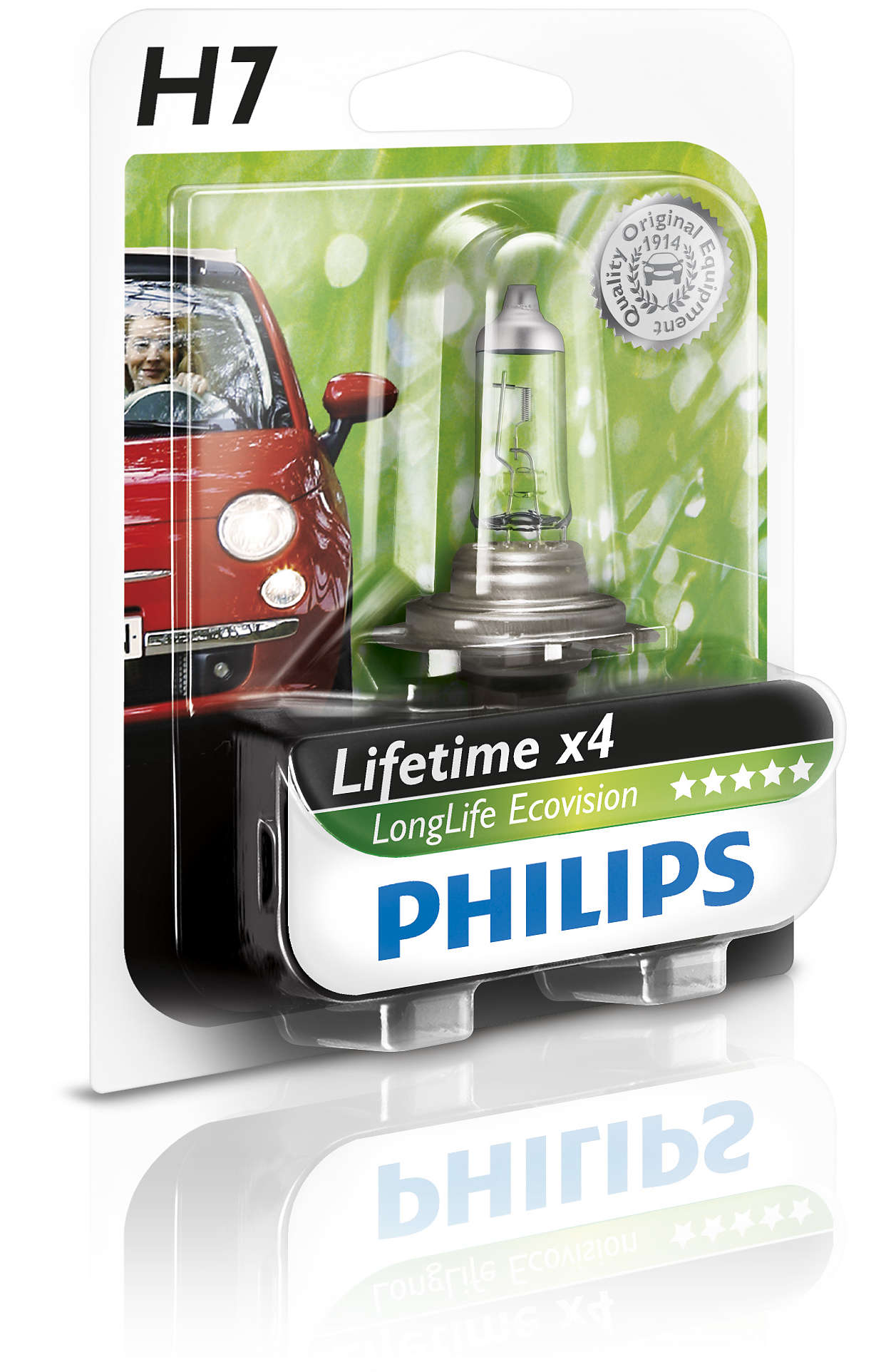 Philips H7 12V 55W - LongLife EcoVision - Helder - Enkel
