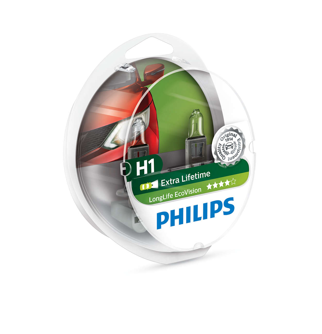 Philips H1 12V - LongLife EcoVision - Set
