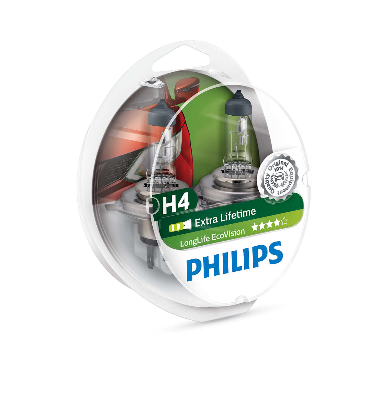 Philips H4 12V - LongLife EcoVision - Set