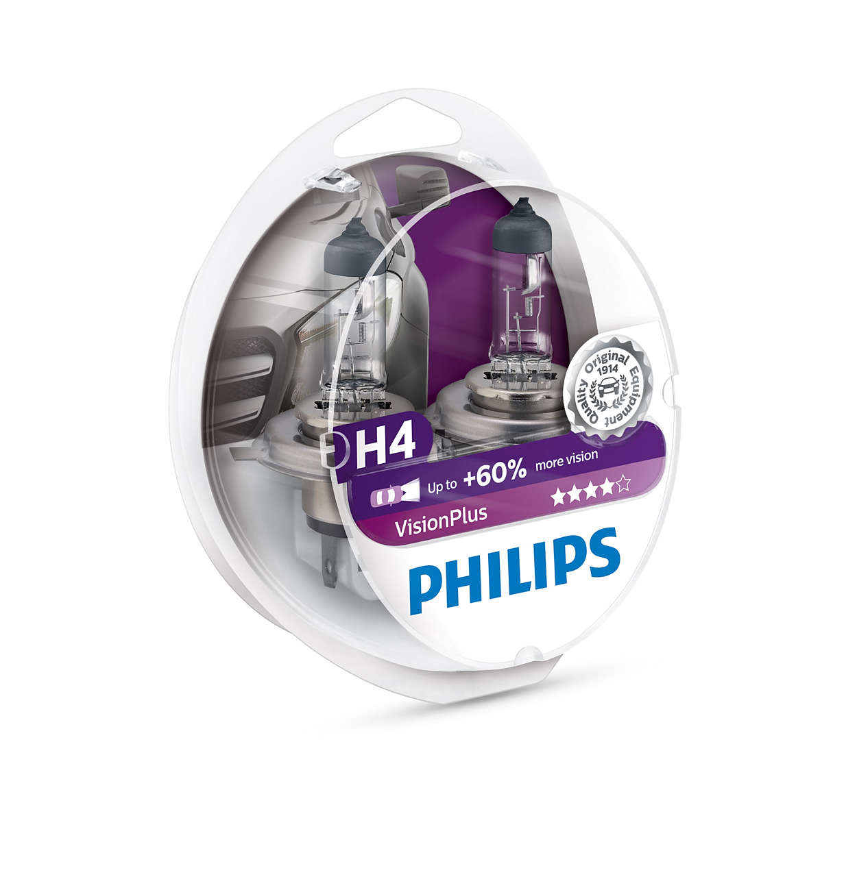 Philips H4  12V - VisionPlus - Set