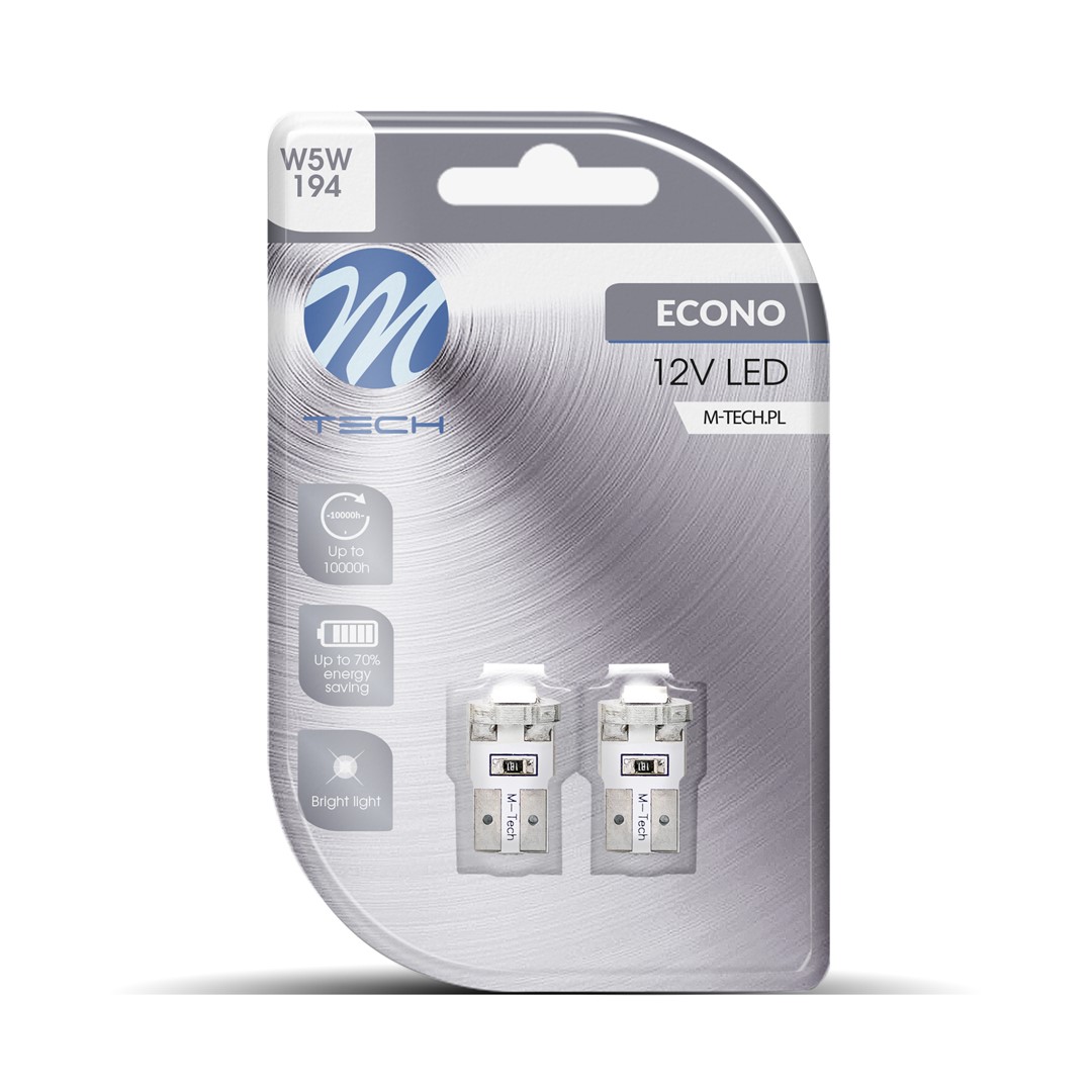 M-Tech LED - W5W 12V - Premium - Wit - Set	
