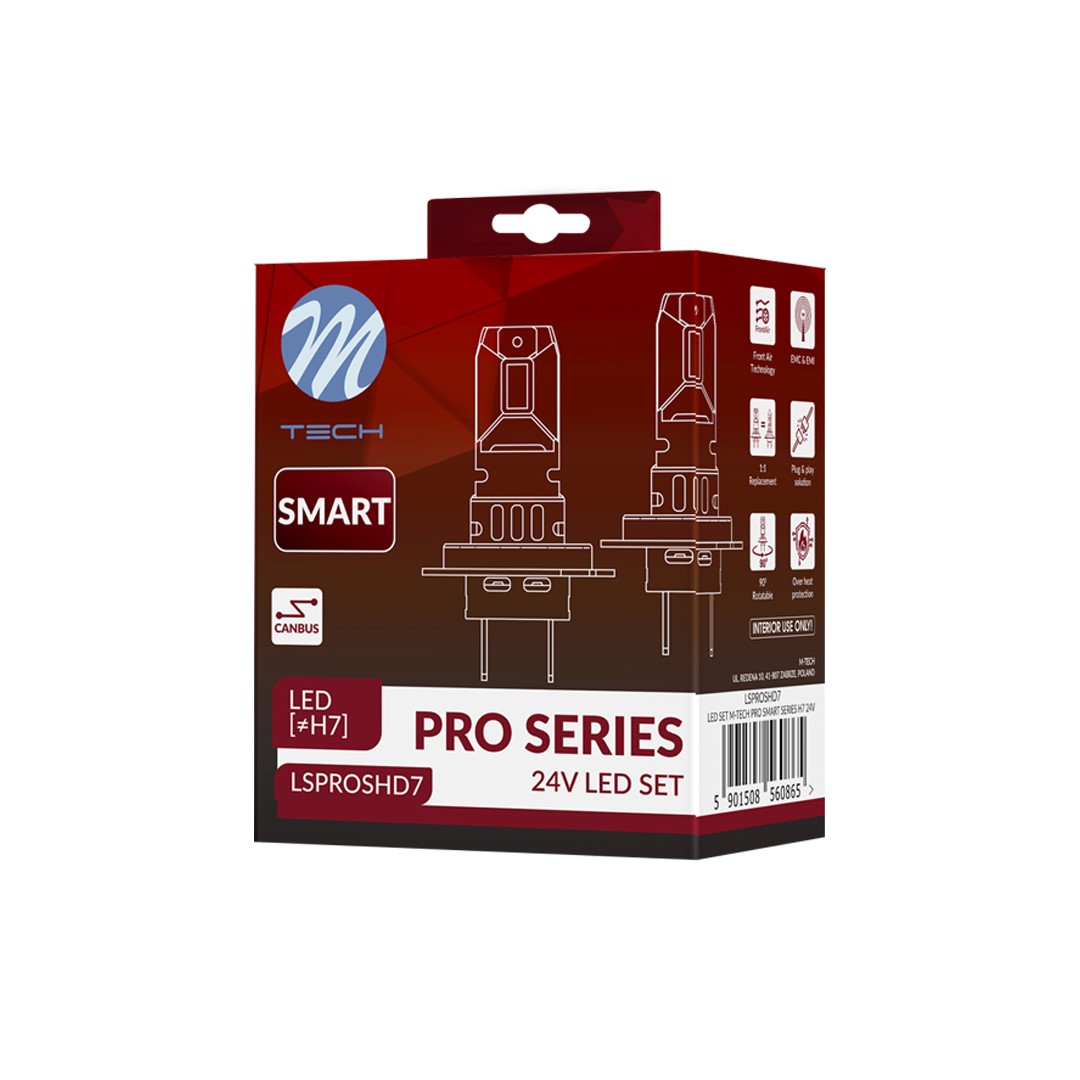 M-Tech H7 24V LED set - Premium smart serie (Canbus) - Plug & Play - Set