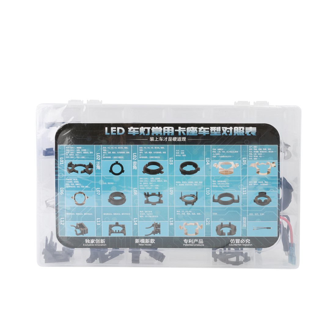 LED Adapterset - Plastic Doos Set, 18sets / 36stuks