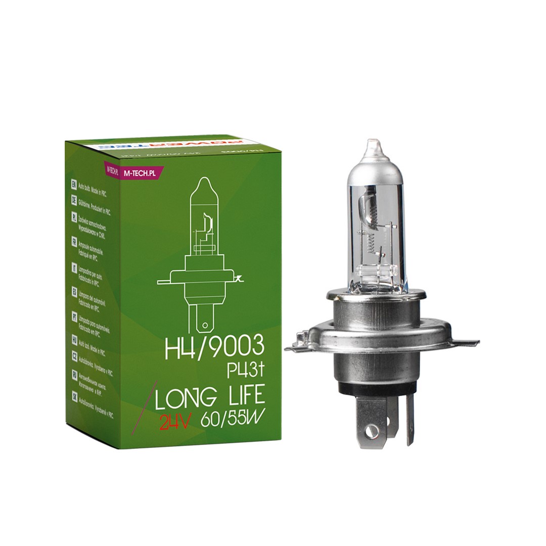 Powertec - H4 24V 70W - Long Life - Enkel	