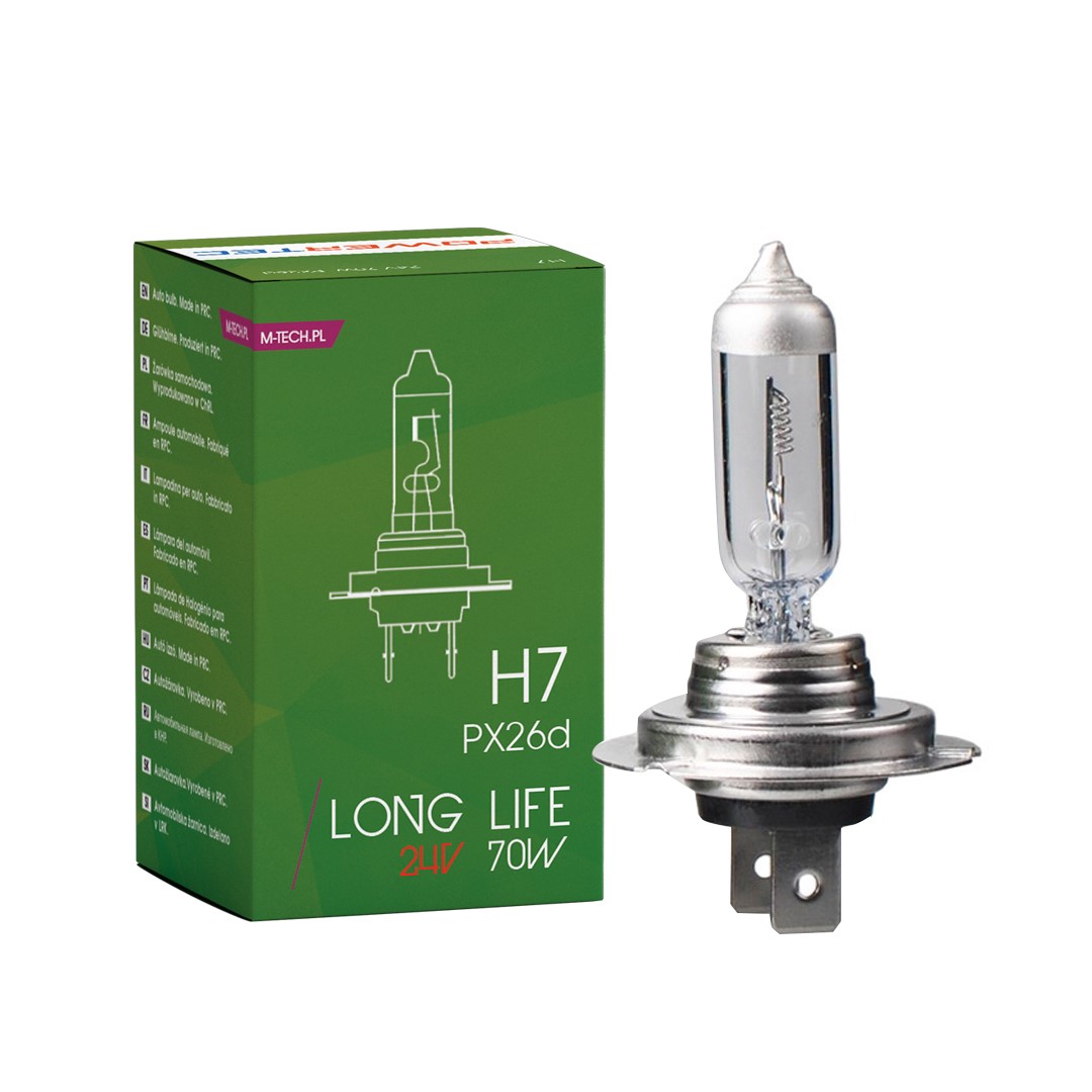 Powertec - H7 24V 70W - Long Life - Enkel	