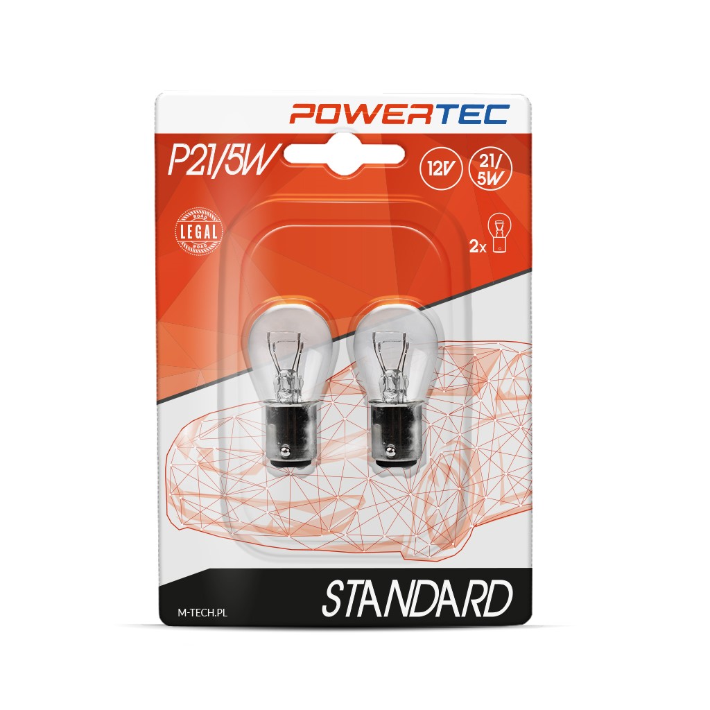 Powertec BAY15d / P21/5W - Standaard - Set