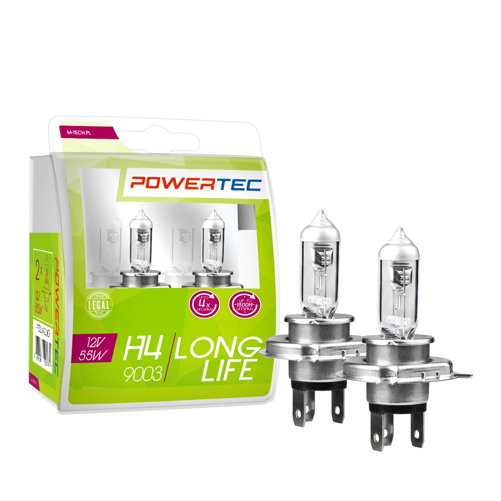 Powertec Long Life H4 12V Set