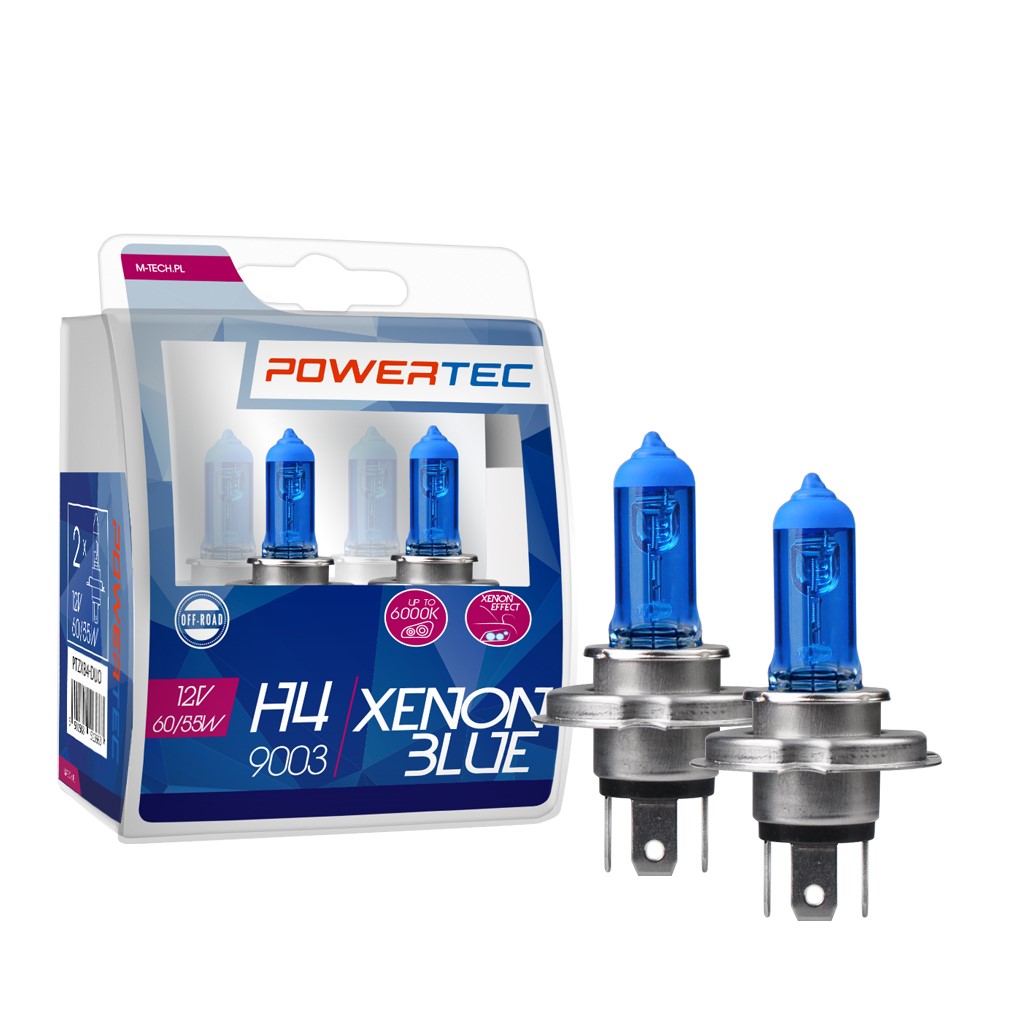 Powertec Xenon Blue H4 12V Set