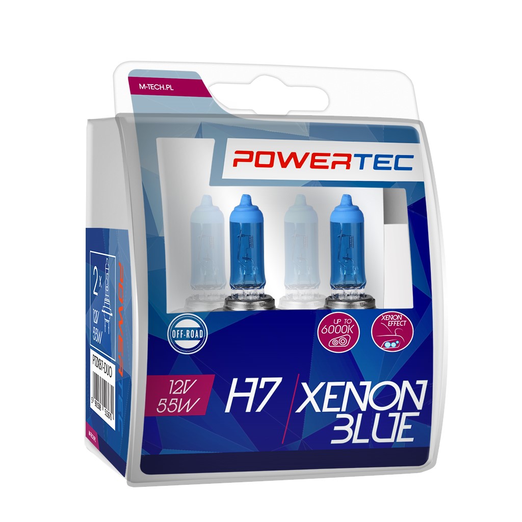 Powertec Xenon Blue H7 12V set