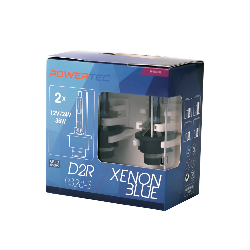 Powertec D2R Xenon Blue - 6500K - Set