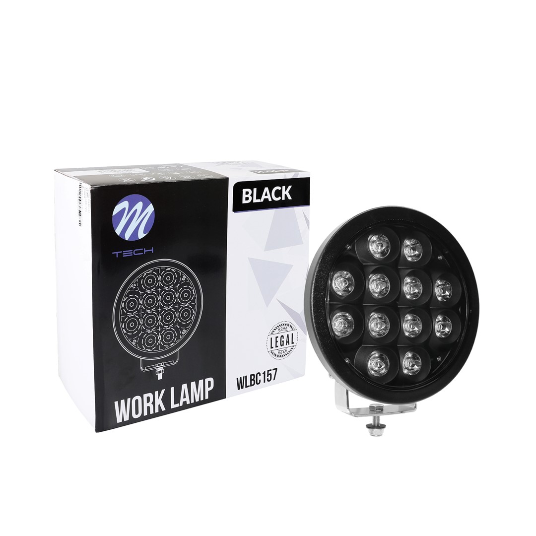 M-Tech LED Werklamp schijnwerper - 72W - 6400 Lumen - 12x CREE LED - Black serie