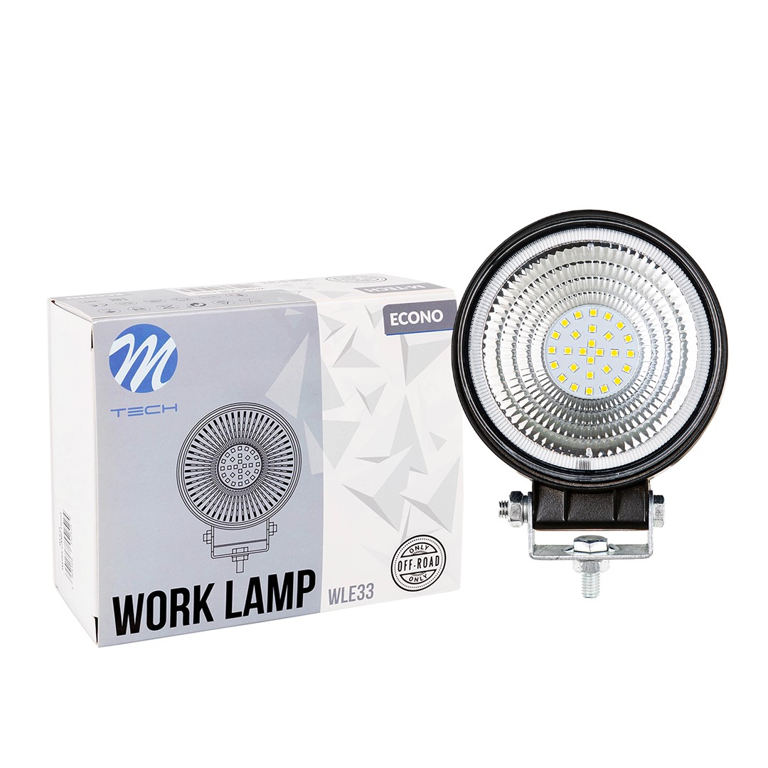 M-Tech LED Werklamp schijnwerper - 10-30V 28W - 2280 Lumen / 6500K - Rond 