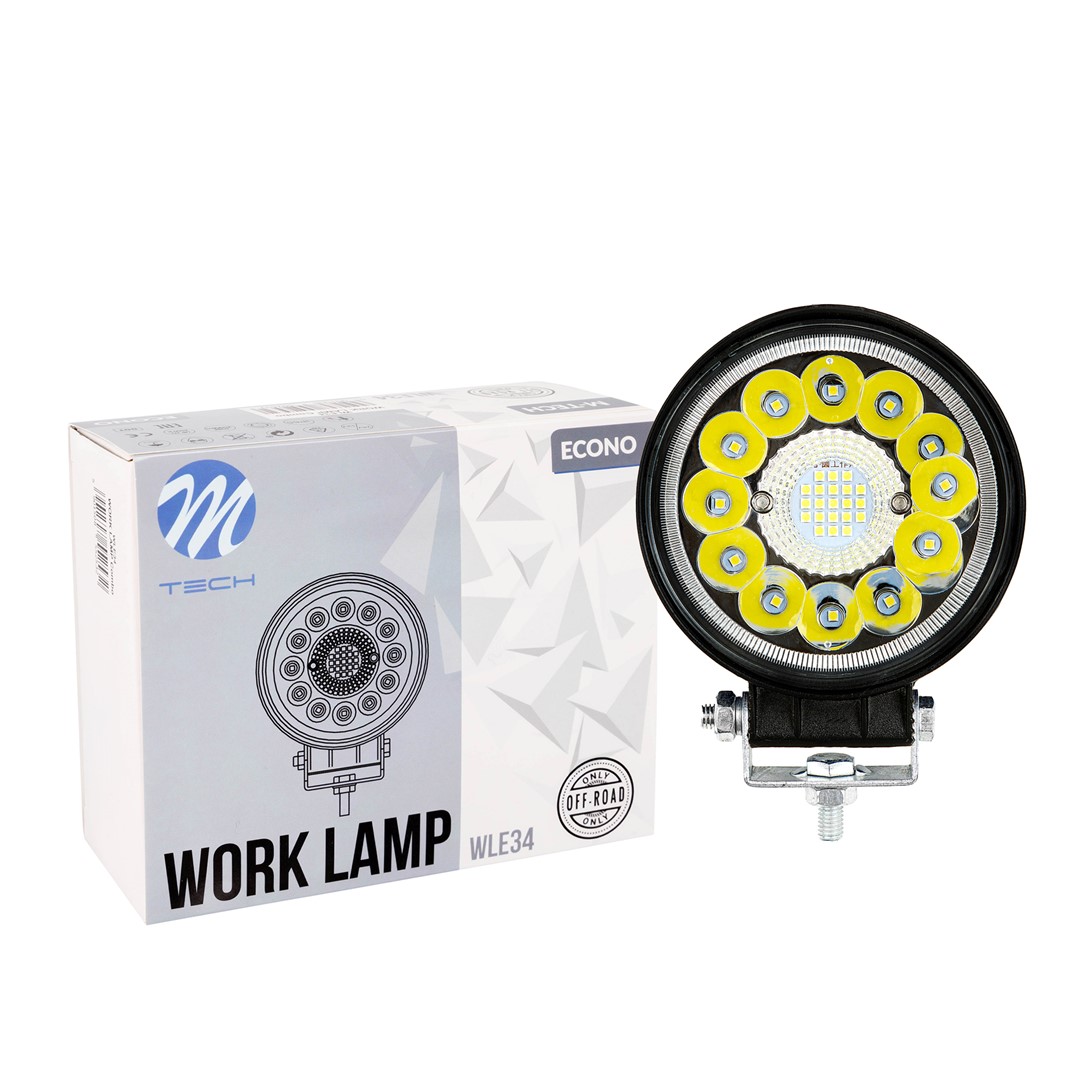 M-Tech LED Werklamp breedstraler + verstraler - 10-30V 33W - 2590 Lumen / 6500K - Rond