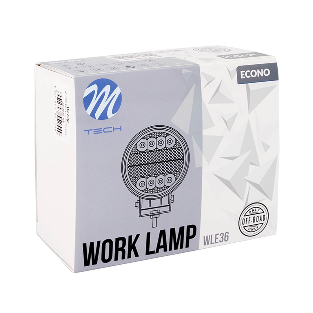 M-Tech LED Werklamp + Halo - 10-30V 33W - 2570 Lumen / 6500K - Rond