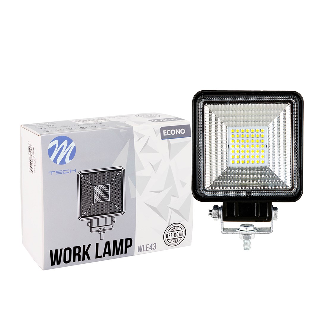 M-Tech LED Werklamp schijnwerper - 10-30V 28W - 2500 Lumen / 6500K - Vierkant