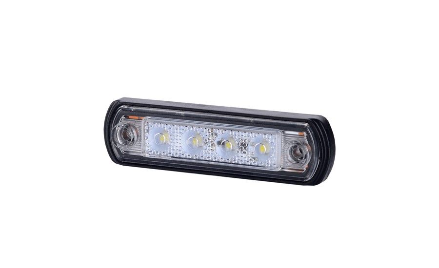  LED Positie / markeer licht - Ovaal - 12/24V 0,5/1W - 4x LED diode - Wit