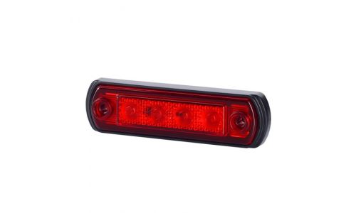  LED Positie / markeer licht - Ovaal - 12/24V 0,5/1W - 4x LED diode - Rood