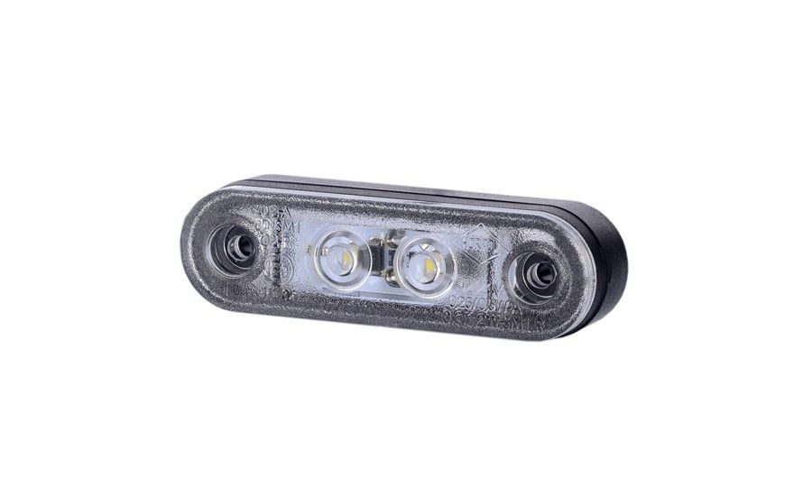 LED Positie / markeer licht - Ovaal - 12/24V 0,6/1,2W - 2x LED diode - Wit
